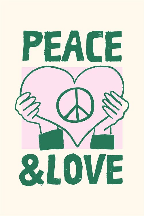 Peace And Love by The Love Shop wall art