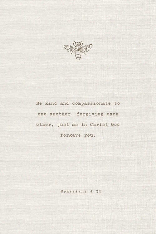 Be Kind - Ephesians 4:32 In Vintage Natural by The Love Shop wall art