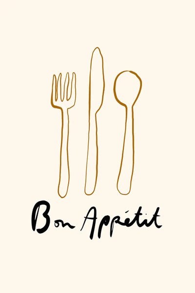 Typography: Bon Appetit French Kitchen Food Lovers by The Love Shop