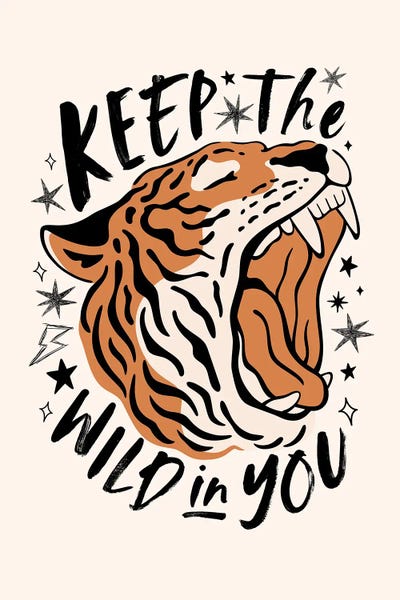 The Love Shop: Keep The Wild In You - Boho Tiger by The Love Shop