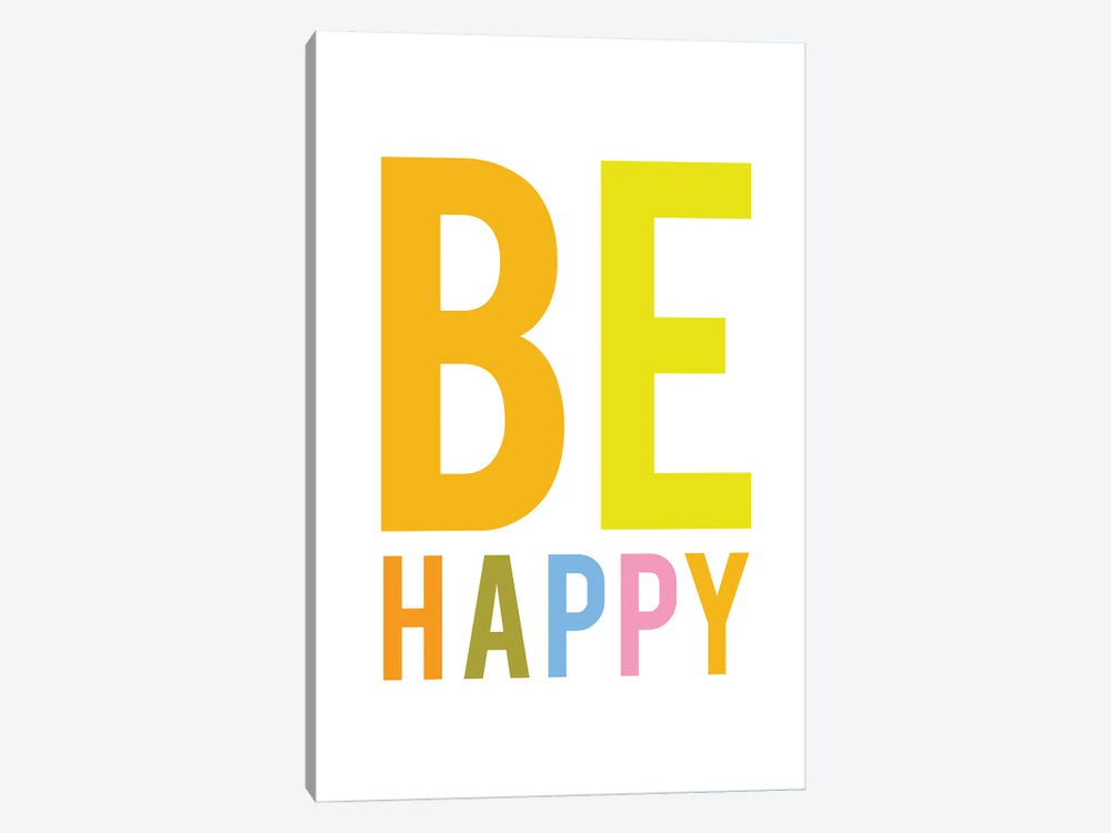 Be Happy by The Love Shop 1-piece Canvas Wall Art