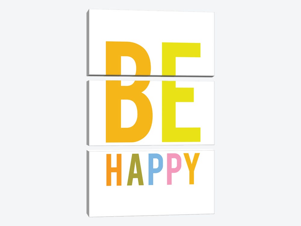 Be Happy by The Love Shop 3-piece Canvas Wall Art
