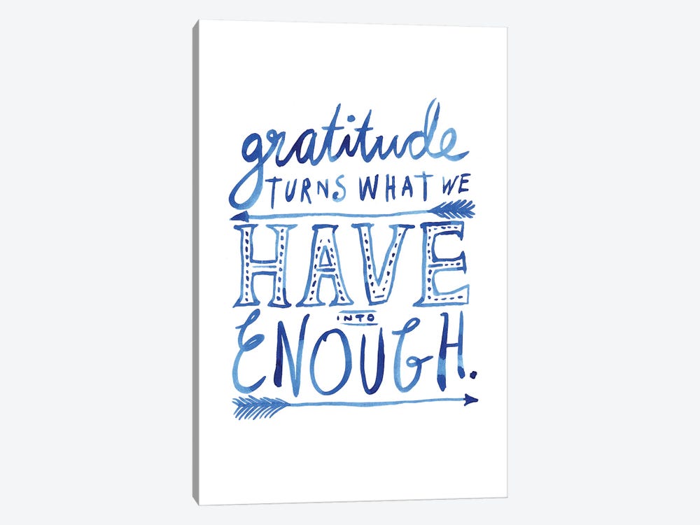 Gratitude by The Love Shop 1-piece Canvas Print