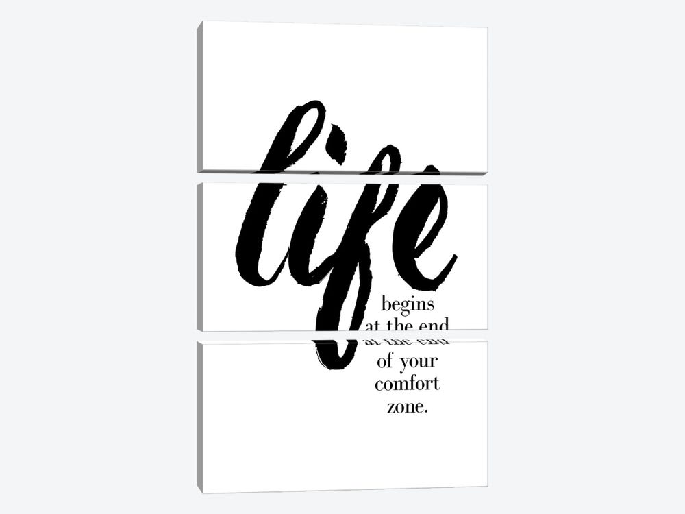 Life Begins by The Love Shop 3-piece Art Print