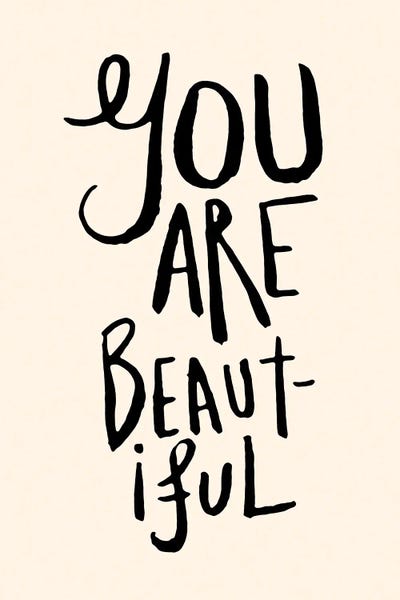 You Are Beautiful by The Love Shop acrylic art print
