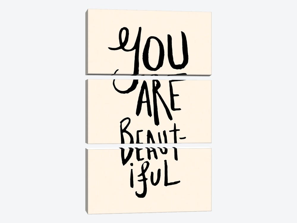 You Are Beautiful by The Love Shop 3-piece Art Print