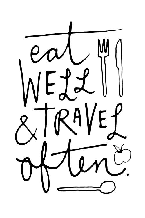 Eat Well Travel Often by The Love Shop wall art