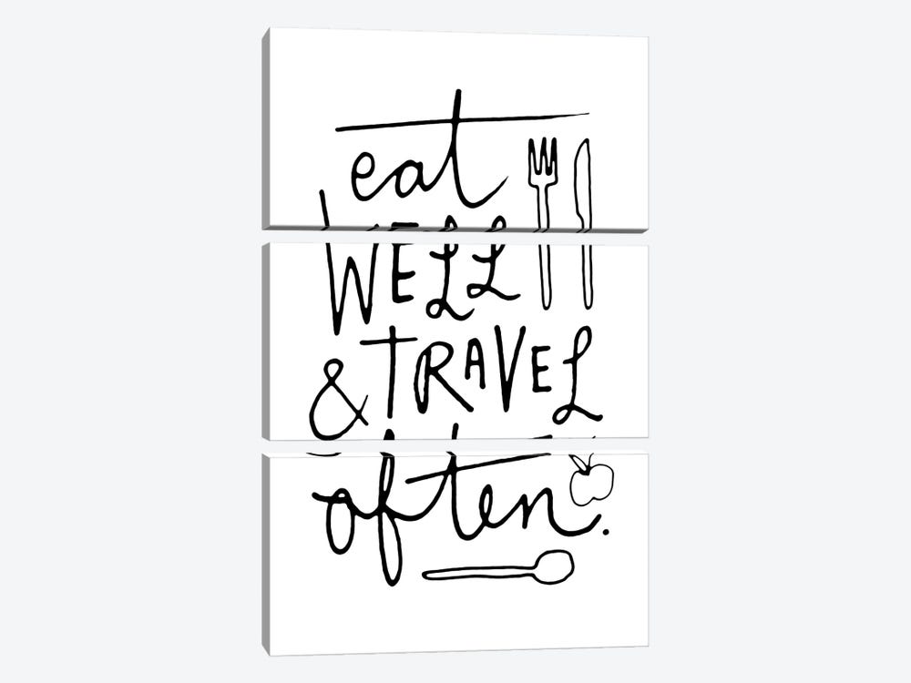 Eat Well Travel Often by The Love Shop 3-piece Canvas Art
