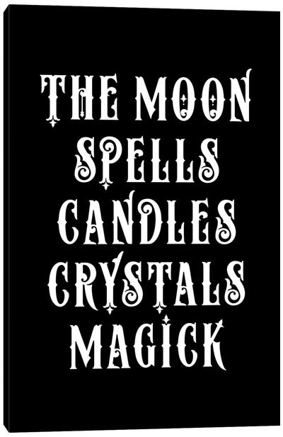 The Moon Magick Spells Canvas Art Print - The Love Shop