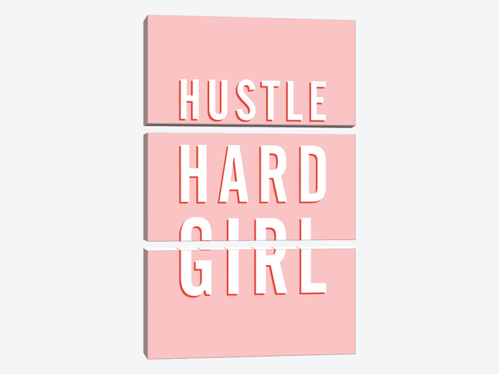 Hustle Hard Girl by The Love Shop 3-piece Canvas Wall Art