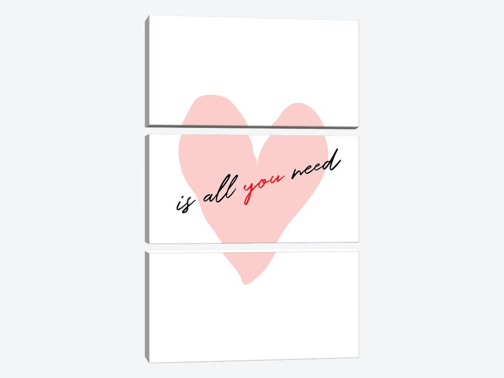 Love Is All You Need by The Love Shop 3-piece Canvas Art Print