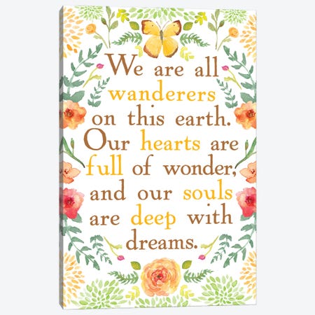 We Are All Wanderers Canvas Print #TLS59} by The Love Shop Canvas Print