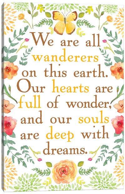 We Are All Wanderers Canvas Art Print - The Love Shop
