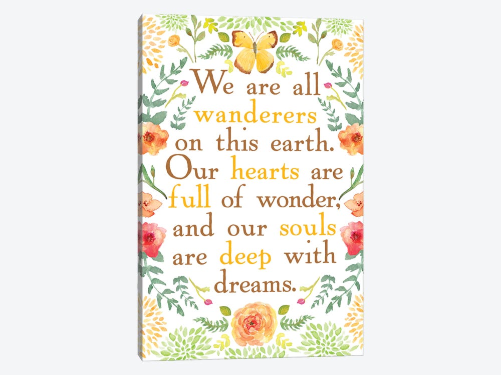 We Are All Wanderers by The Love Shop 1-piece Canvas Artwork