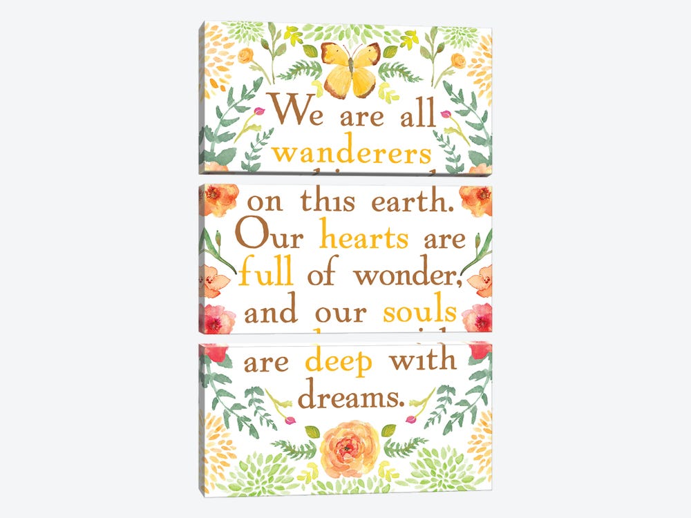 We Are All Wanderers by The Love Shop 3-piece Canvas Wall Art