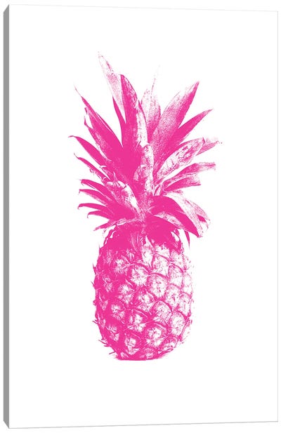 Pineapple Pink Canvas Art Print - Pineapple Art