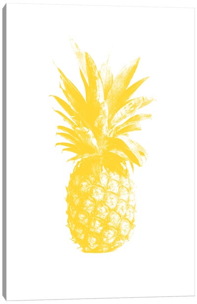 Pineapple Yellow Canvas Art Print - Pineapple Art