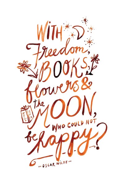 With Freedom Books Flowers And The Moon Natural Brown