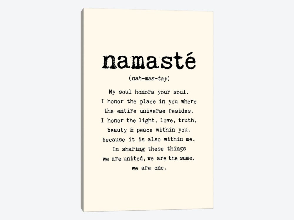 Namaste by The Love Shop 1-piece Canvas Art