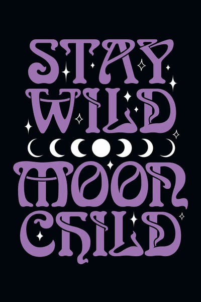 Stay Wild Moon Child Purple by The Love Shop acrylic art print
