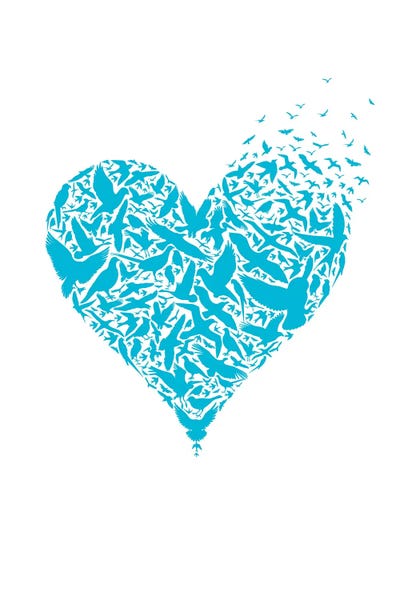 Be Free Blue by The Love Shop acrylic art print