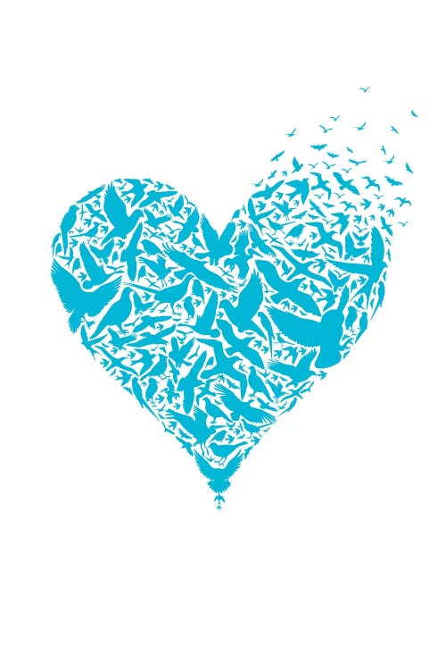 Be Free Blue by The Love Shop wall art