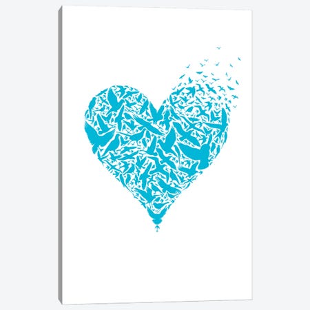 Be Free Blue Canvas Print #TLS74} by The Love Shop Canvas Art