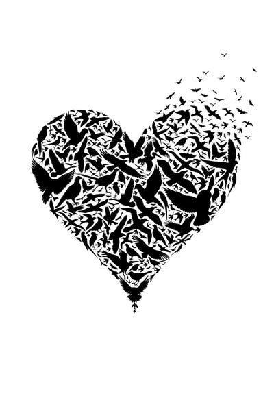 Be Free Black by The Love Shop acrylic art print