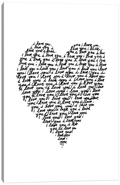 I Love You Canvas Art Print - The Love Shop