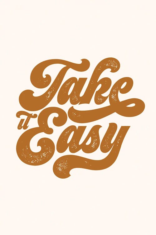 Take It Easy Natural by The Love Shop wall art