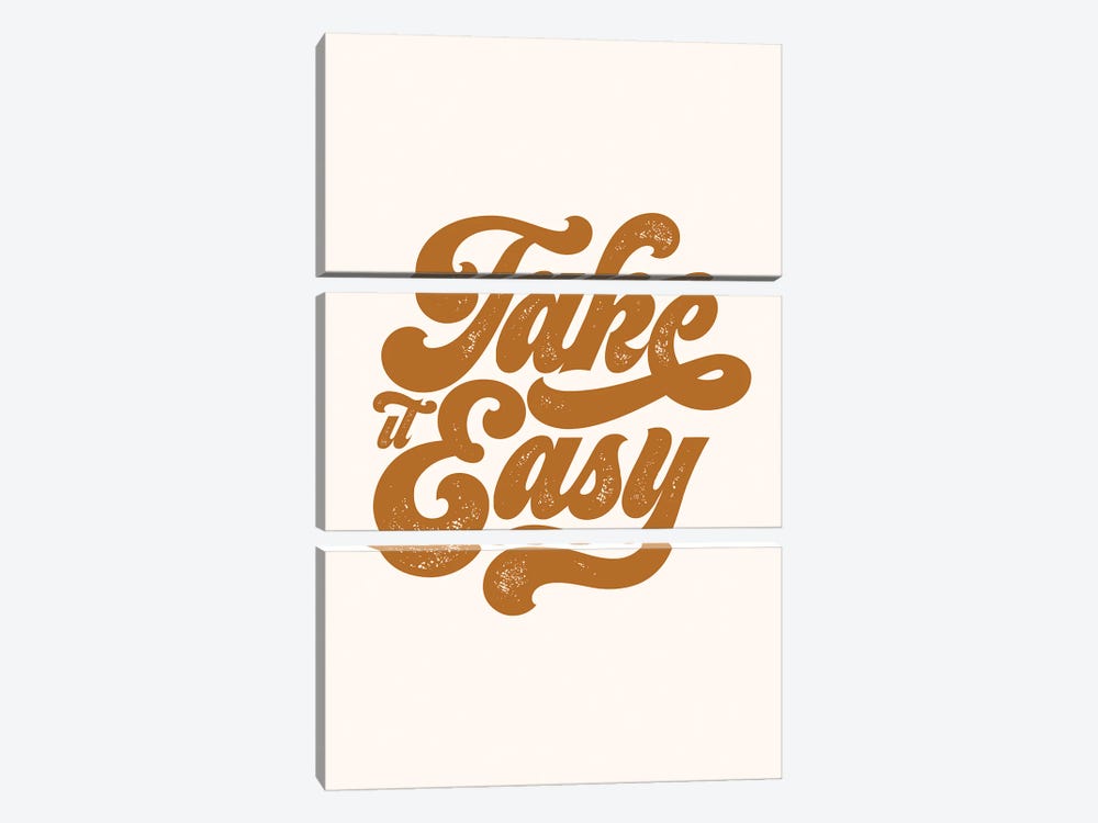 Take It Easy Natural by The Love Shop 3-piece Canvas Print