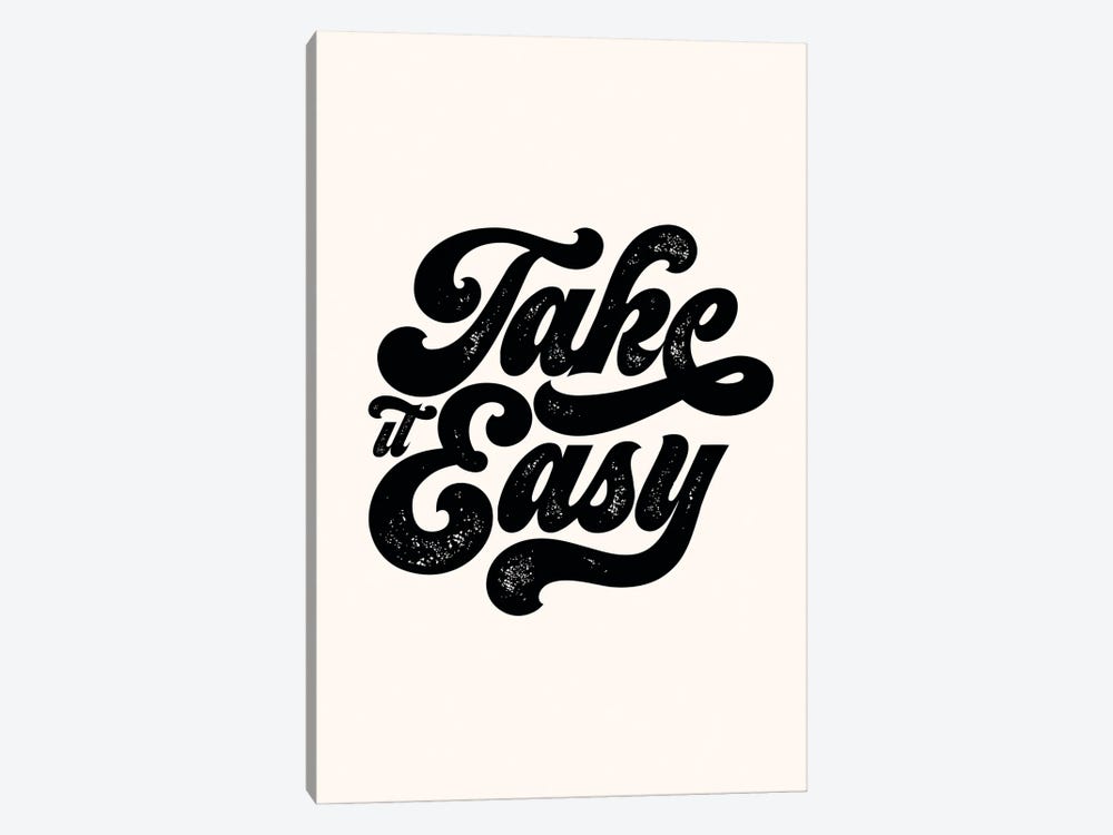 Take It Easy Black by The Love Shop 1-piece Canvas Artwork