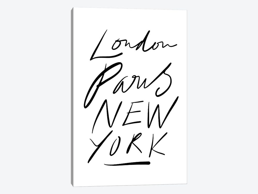 London Paris New York by The Love Shop 1-piece Canvas Art
