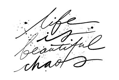 Life Is Beautiful Chaos by The Love Shop canvas print