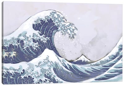 Tsunami Canvas Art Print - The Great Wave Reimagined