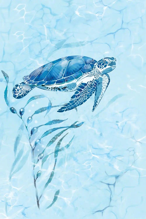 Blue Sea Turtle