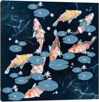 Koi Boi Canvas Art Print - Koi Fish Art