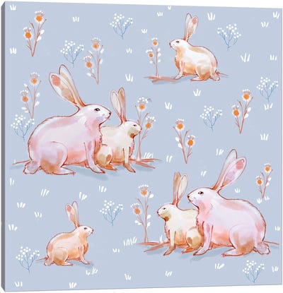 Bunny Buddies Canvas Art Print - Thomas Little