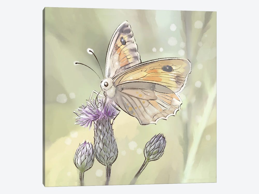 Butterfly In The Real World by Thomas Little 1-piece Canvas Print