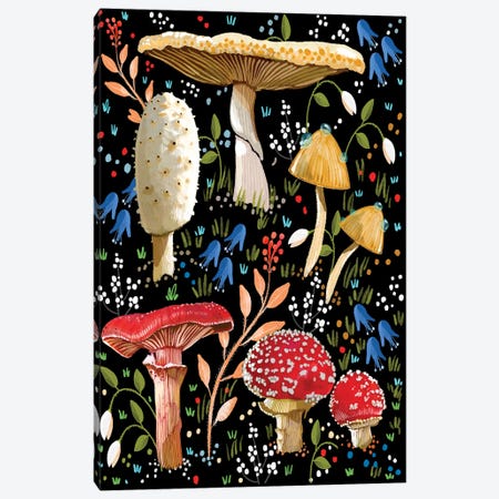 Mushroom Love Canvas Print #TLT162} by Thomas Little Canvas Artwork