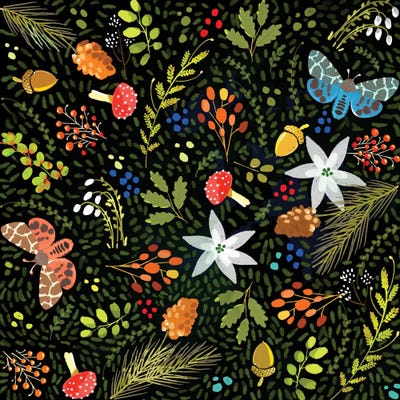 Fall Flurish by Thomas Little framed canvas print