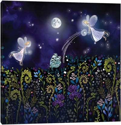 Night Magic Canvas Art Print - Fairy Art
