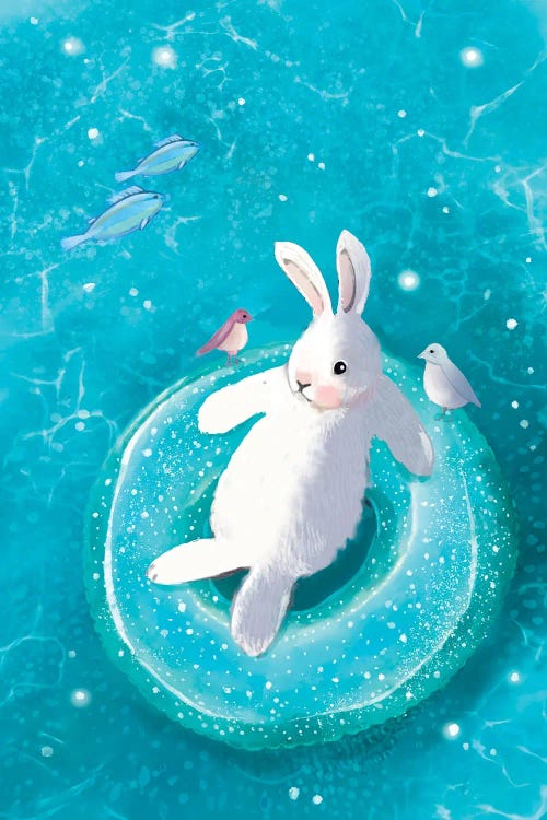 Pool Time With Friends by Thomas Little wall art