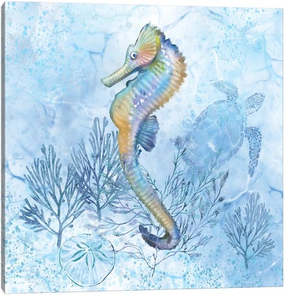 Spectral Seahorse Canvas Art Print - Seahorse Art