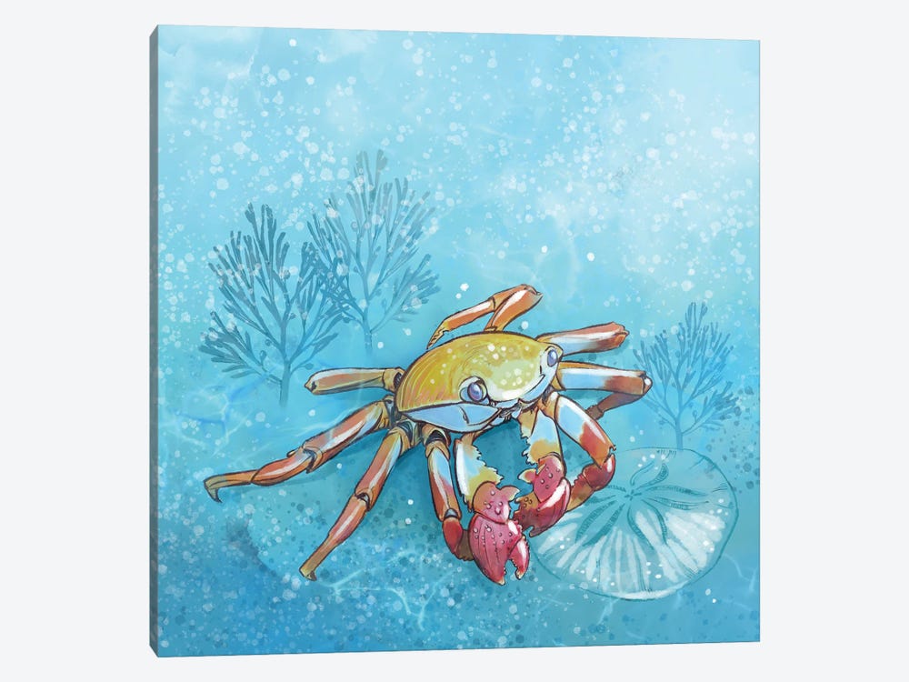 Coastal Crab by Thomas Little 1-piece Canvas Wall Art
