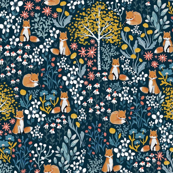 Animal Patterns: Forest Foxes by Thomas Little
