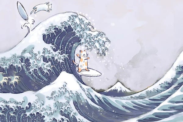 Cats: Surfing The Great Wave by Thomas Little