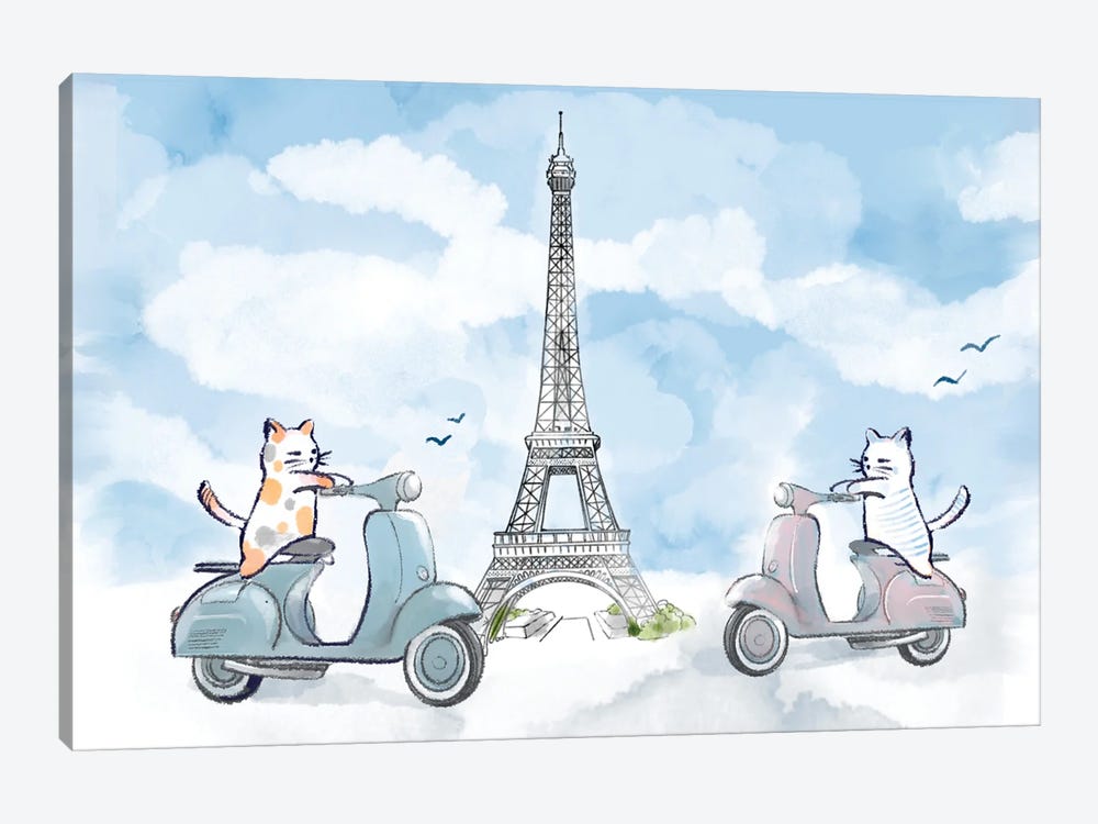 Perfect Day In Paris by Thomas Little 1-piece Canvas Art