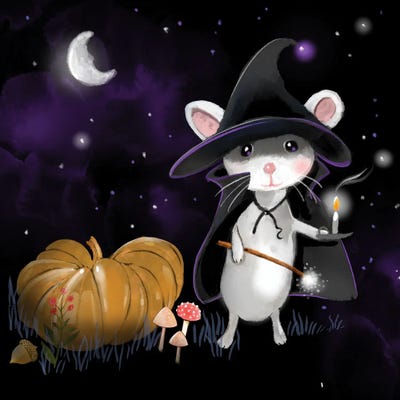 Halloween Night Magic Canvas Art by Thomas Little  iCanvas