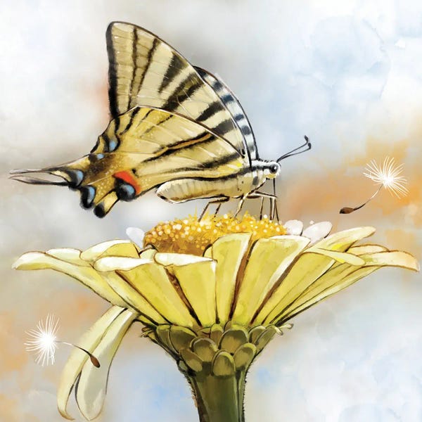 Thomas Little: Swallowtail And Windy Day by Thomas Little